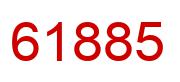 Number 61885 red image