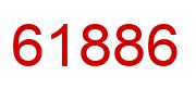 Number 61886 red image