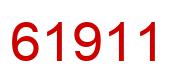 Number 61911 red image