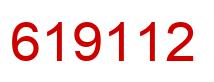 Number 619112 red image