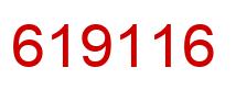 Number 619116 red image