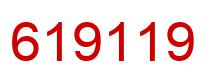 Number 619119 red image