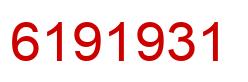 Number 6191931 red image