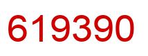 Number 619390 red image