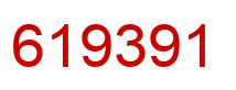 Number 619391 red image