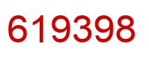 Number 619398 red image