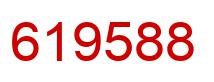 Number 619588 red image