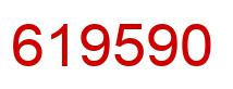 Number 619590 red image
