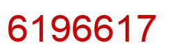 Number 6196617 red image