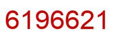 Number 6196621 red image