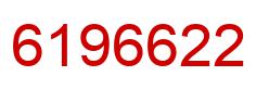 Number 6196622 red image