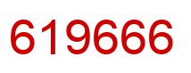 Number 619666 red image