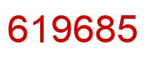 Number 619685 red image