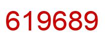 Number 619689 red image