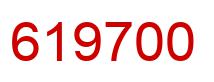 Number 619700 red image