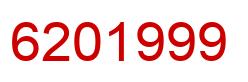 Number 6201999 red image