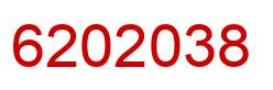 Number 6202038 red image