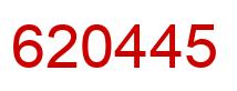 Number 620445 red image