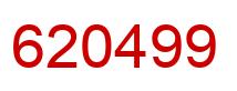 Number 620499 red image