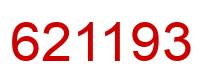 Number 621193 red image