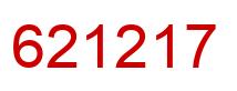 Number 621217 red image