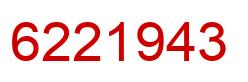 Number 6221943 red image