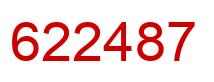 Number 622487 red image
