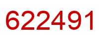 Número 622491 imagen rojo