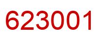 Number 623001 red image