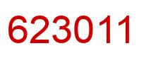 Number 623011 red image