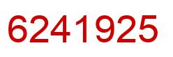 Number 6241925 red image