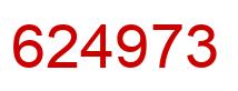 Number 624973 red image