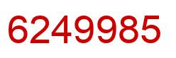 Number 6249985 red image