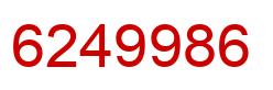 Number 6249986 red image