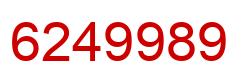 Number 6249989 red image