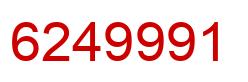 Number 6249991 red image