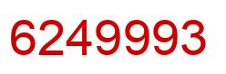 Number 6249993 red image