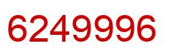 Number 6249996 red image