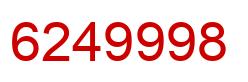 Number 6249998 red image