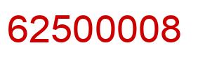 Number 62500008 red image