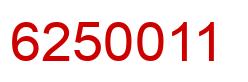 Number 6250011 red image