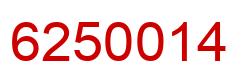 Number 6250014 red image