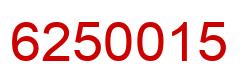 Number 6250015 red image
