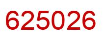 Number 625026 red image