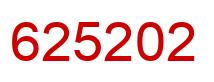 Number 625202 red image