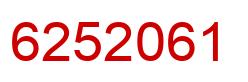 Number 6252061 red image