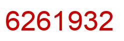 Number 6261932 red image