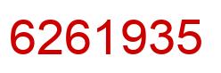 Number 6261935 red image