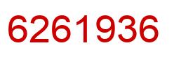 Number 6261936 red image
