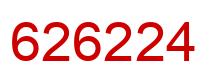 Número 626224 imagen rojo